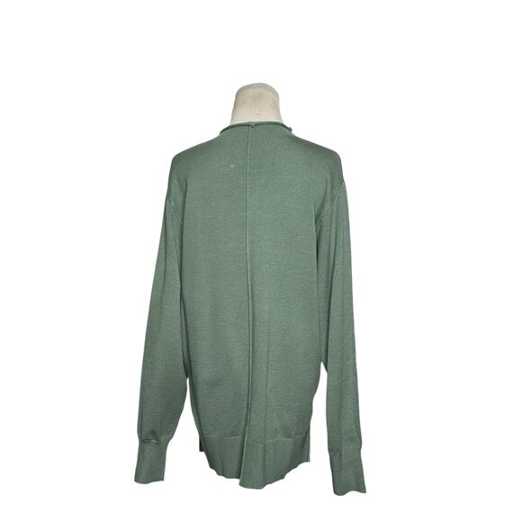 Green long sleeves high neck sweater size Large - Picture 8 of 9